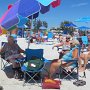 Une autre sortie, à Siesta Key cette fois, sur la côte oouest. Une plage très fréquentée à tout évidence.